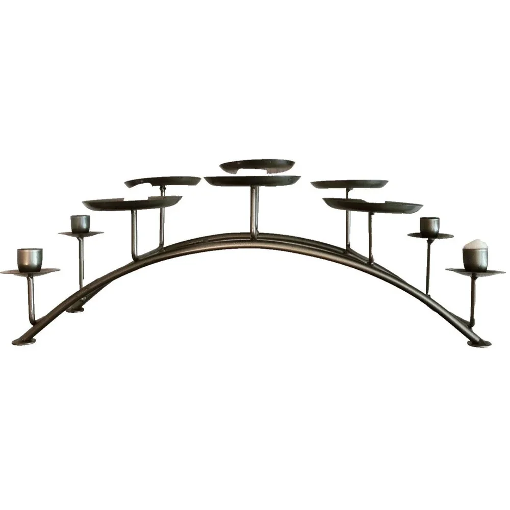 Crate & Barrel 10-Candle Arched Wrought Iron 18.5x9